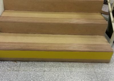 Repérage des contremarches en rouleau