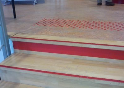 Repérage des contremarches en rouleau