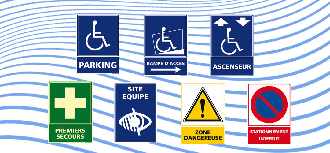 A la une – Signalétique symboles et textes