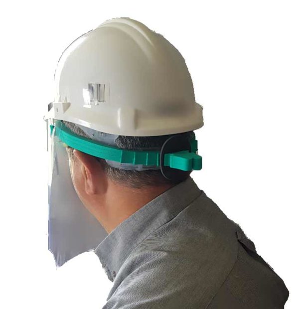 Visière antiprojections avec casque