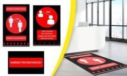 tapis d'entrée de distanciation sociale