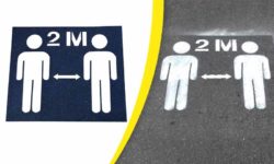 pochoir de distanciation sociale